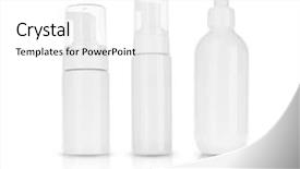  Presentation with foam - Cool new theme with cosmetics - cosmetic product for cream foam backdrop and a white colored foreground