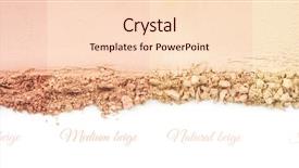  Presentation with foundation - Theme featuring cosmetics - face powder smears of foundation background and a lemonade colored foreground