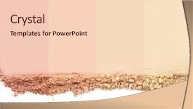  Presentation with foundation - PPT layouts consisting of cosmetics - face powder smears of foundation background and a lemonade colored foreground
