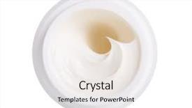  Presentation with cosmetic - Presentation theme having cosmetics - jar with cosmetic cream isolated background and a white colored foreground