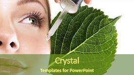  Presentation with cosmetic - Presentation theme consisting of cosmetics - organic cosmetic background and a tawny brown colored foreground