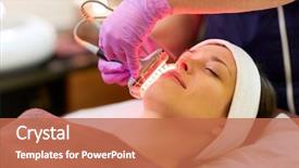  Presentation with beauty cosmetic - Cool new PPT theme with cosmetics - people beauty cosmetic treatment cosmetology backdrop and a coral colored foreground