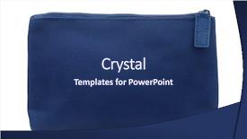  Presentation with bag - Cool new slides with cosmetics - side view of blue toiletry backdrop and a ocean colored foreground