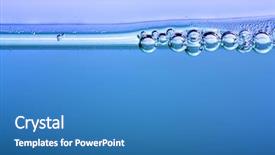  Presentation with liquid - Colorful theme enhanced with cosmetic chemistry - bubbles in liquid - abstract backdrop and a teal colored foreground