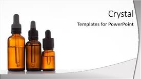  Presentation with pipette - Slide set featuring cosmetic bottles with pipette background and a white colored foreground