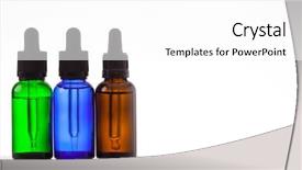  Presentation with pipette - Presentation design consisting of cosmetic bottles with pipette background and a white colored foreground