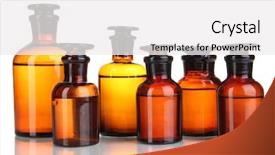  Presentation with bottles - Cool new slides with aroma oil - medicine bottles isolated on white backdrop and a white colored foreground