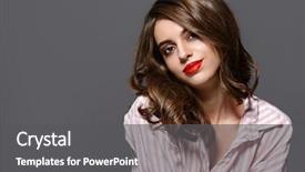  Presentation with beauty cosmetics - Theme consisting of cosmetics concept pretty sexy girl background and a dark gray colored foreground