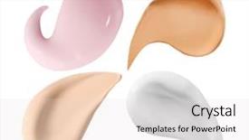  Presentation with cosmetics beauty cosmetic white - Presentation theme featuring cosmetics cremes - collage of cosmetic creams isolated background and a white colored foreground