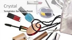  Presentation with cosmetics - Audience pleasing PPT layouts consisting of cosmetics-falling-down-from-vanity backdrop and a white colored foreground