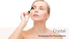  Presentation with cosmetics beauty - Audience pleasing PPT theme consisting of cosmetics-health-and-beauty-concept backdrop and a lemonade colored foreground