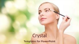  Presentation with cosmetics beauty - Presentation enhanced with cosmetics health and beauty concept background and a lemonade colored foreground