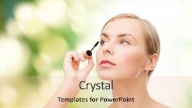  Presentation with cosmetics beauty - Audience pleasing slide set consisting of biomineral - cosmetics health and beauty concept backdrop and a lemonade colored foreground