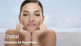  Presentation with black women beautiful woman - Slide set enhanced with cosmetics packaging - beautiful sensual woman background and a  colored foreground