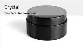  Presentation with beauty products - Slide deck having cosmetics packaging - black plastic container for beauty background and a  colored foreground