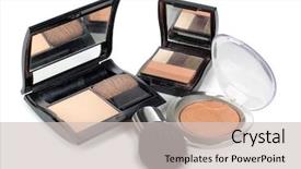  Presentation with ointment cream tube - Slide set enhanced with cosmetics packaging - color picture glasses tubes background and a soft green colored foreground