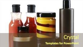  Presentation with packaging - Amazing theme having cosmetics packaging - cosmetic bottles on light background backdrop and a tawny brown colored foreground