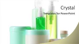  Presentation with packaging - Cool new presentation theme with cosmetics packaging - cosmetic bottles on white background backdrop and a white colored foreground