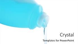  Presentation with liquid - Colorful PPT theme enhanced with cosmetics packaging - cosmetic liquid pouring from bottle backdrop and a white colored foreground