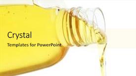  Presentation with cosmetics beauty cosmetic white - Amazing PPT theme having cosmetics packaging - cosmetic liquid pouring from bottle backdrop and a  colored foreground