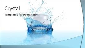  Presentation with beauty product - Colorful presentation theme enhanced with cosmetics packaging - cosmetic product and splashing water backdrop and a white colored foreground