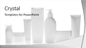  Presentation with cosmetic - Theme consisting of cosmetics packaging - set of cosmetic bottles isolated background and a white colored foreground