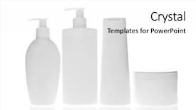  Presentation with cosmetic - Amazing presentation theme having cosmetics packaging - set of cosmetic bottles isolated backdrop and a white colored foreground