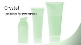  Presentation with cosmetics beauty cosmetic white - Theme having cosmetics packaging - set of cosmetic bottles isolated background and a white colored foreground