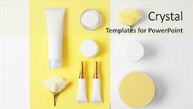  Presentation with cosmetics beauty cosmetic white - PPT layouts enhanced with cosmetics spa mock-up background and a blonde colored foreground