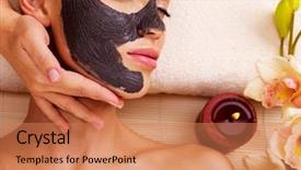  Presentation with face mask - Audience pleasing slide deck consisting of woman's face in sap backdrop and a coral colored foreground