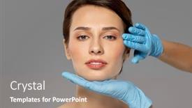  Presentation with plastic surgery - Amazing slides having cosmetology-plastic-surgery-and-beauty backdrop and a gray colored foreground