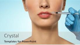  Presentation with injection plastic - Audience pleasing slides consisting of cosmetology-plastic-surgery-and-beauty backdrop and a coral colored foreground