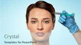  Presentation with injection plastic - Presentation with cosmetology-plastic-surgery-and-beauty background and a cool aqua colored foreground
