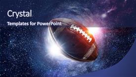  Presentation with cosmic - Slide set featuring cosmic energy - rugby game concept background and a  colored foreground