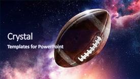  Presentation with renewable energy atmospheric pollution concept - Theme consisting of cosmic energy - rugby game concept background and a  colored foreground