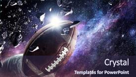  Presentation with cosmic - Beautiful presentation theme featuring cosmic energy - rugby game concept backdrop and a  colored foreground
