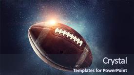  Presentation with rugby - Audience pleasing presentation design consisting of cosmic energy - rugby game concept backdrop and a tawny brown colored foreground