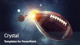  Presentation with cosmic - Colorful presentation theme enhanced with cosmic energy - rugby game concept backdrop and a ocean colored foreground