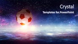  Presentation with soccer game analysis - Beautiful presentation featuring cosmic energy - soccer game concept backdrop and a wine colored foreground