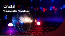  Presentation with disco ball - PPT layouts consisting of cosmic ray - disco ball light reflection background background and a  colored foreground