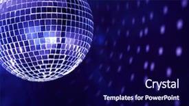  Presentation with cosmic - PPT theme having cosmic ray - disco ball background and a navy blue colored foreground