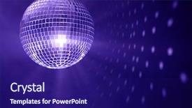  Presentation with disco ball - PPT theme with cosmic ray - disco ball background and a navy blue colored foreground