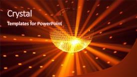  Presentation with golden lights - Audience pleasing PPT layouts consisting of cosmic ray - golden party lights background backdrop and a tawny brown colored foreground