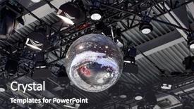  Presentation with party lights - PPT theme having cosmic ray - party lights disco ball background and a  colored foreground