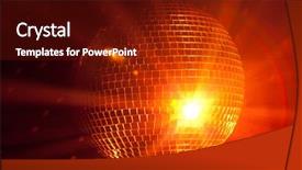  Presentation with party lights - Presentation with cosmic ray - party lights disco ball background and a tawny brown colored foreground