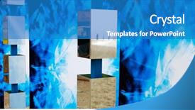  Presentation with cosmic - Amazing PPT theme having cosmic ray - star background with mirrors focus backdrop and a  colored foreground