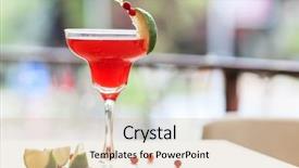  Presentation with lime - PPT theme enhanced with cosmo - cosmopolitan cocktail garnished background and a lemonade colored foreground