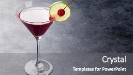  Presentation with dark space - Colorful slide deck enhanced with cosmo - cosmopolitan cocktail on dark stone backdrop and a gray colored foreground