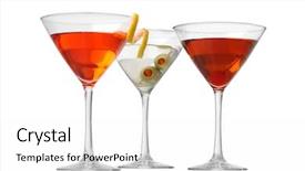  Presentation with manhattan - PPT theme with cosmo - manhattan cosmopolitan martini cocktails cutout background and a white colored foreground