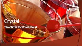  Presentation with cocktail - PPT layouts having cosmo - tilted composition of cocktail drinks background and a tawny brown colored foreground
